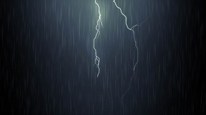 下雨+闪电