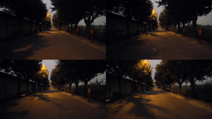 【100帧】傍晚道路走路视频素材