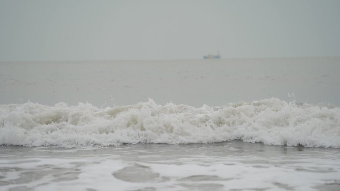 海边海浪海水船大海