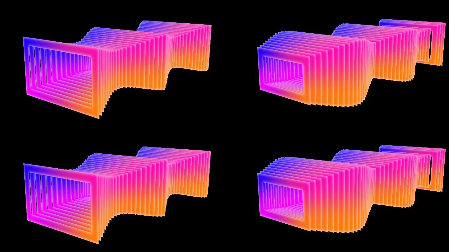 立体3D矩形动态视频