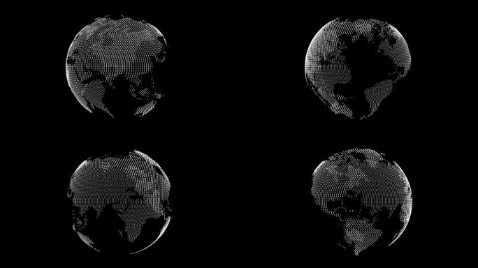 地球形成粒子动画4K