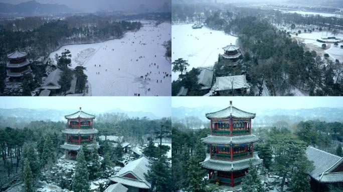 避暑山庄雪中金山亭1080p