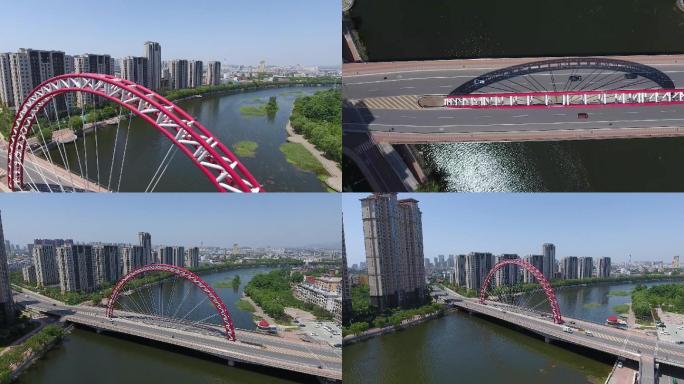 秦皇岛城市地标红桥航拍