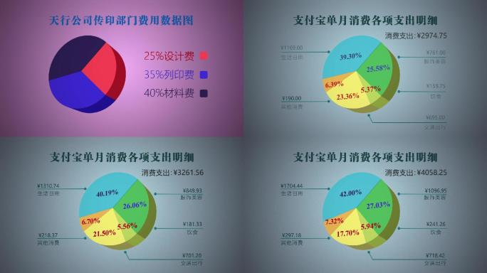 数据百分比扇形图