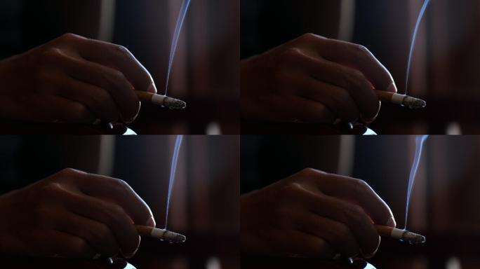 【原创】4K手上燃烧的香烟