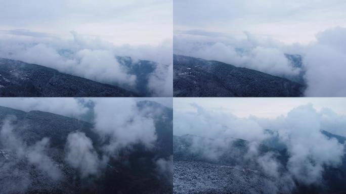 震撼拍山脉山川雾凇森林雪景雪地（可商用）