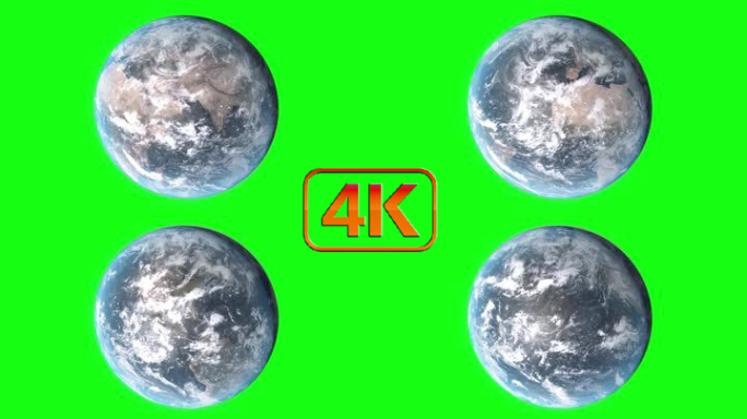 地球大气层3D地球cg旋转地球，4K原创