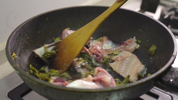 4K酸菜鱼-鱼汤沸腾升格美食炒菜做饭吃鱼
