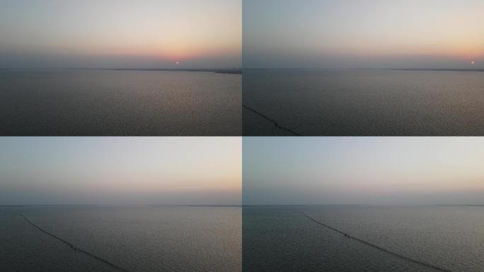 苏州澄湖夕阳，4K原创航拍