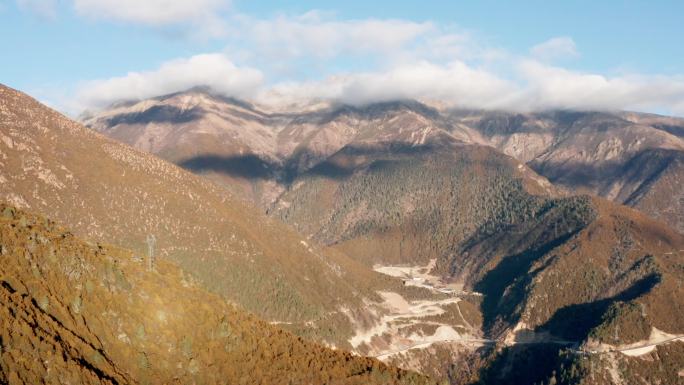 高原山区山谷航拍