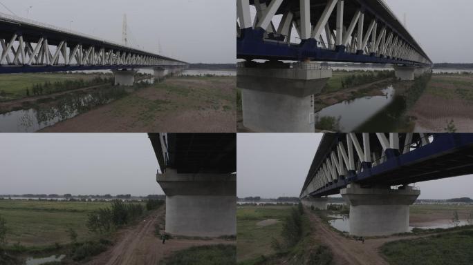 4K-原素材-郑州新郑黄河大桥航拍