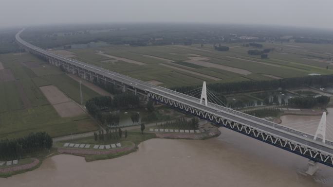 4K-原素材-郑州新郑黄河大桥航拍