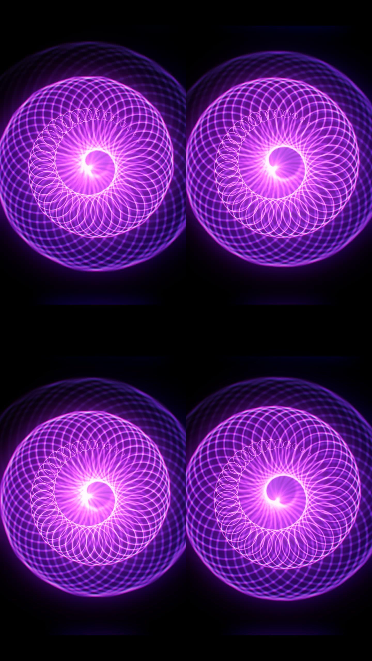 抖音科幻科技紫色线圈特效素材