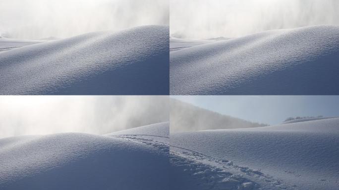 滑雪场雪造雪机造雪