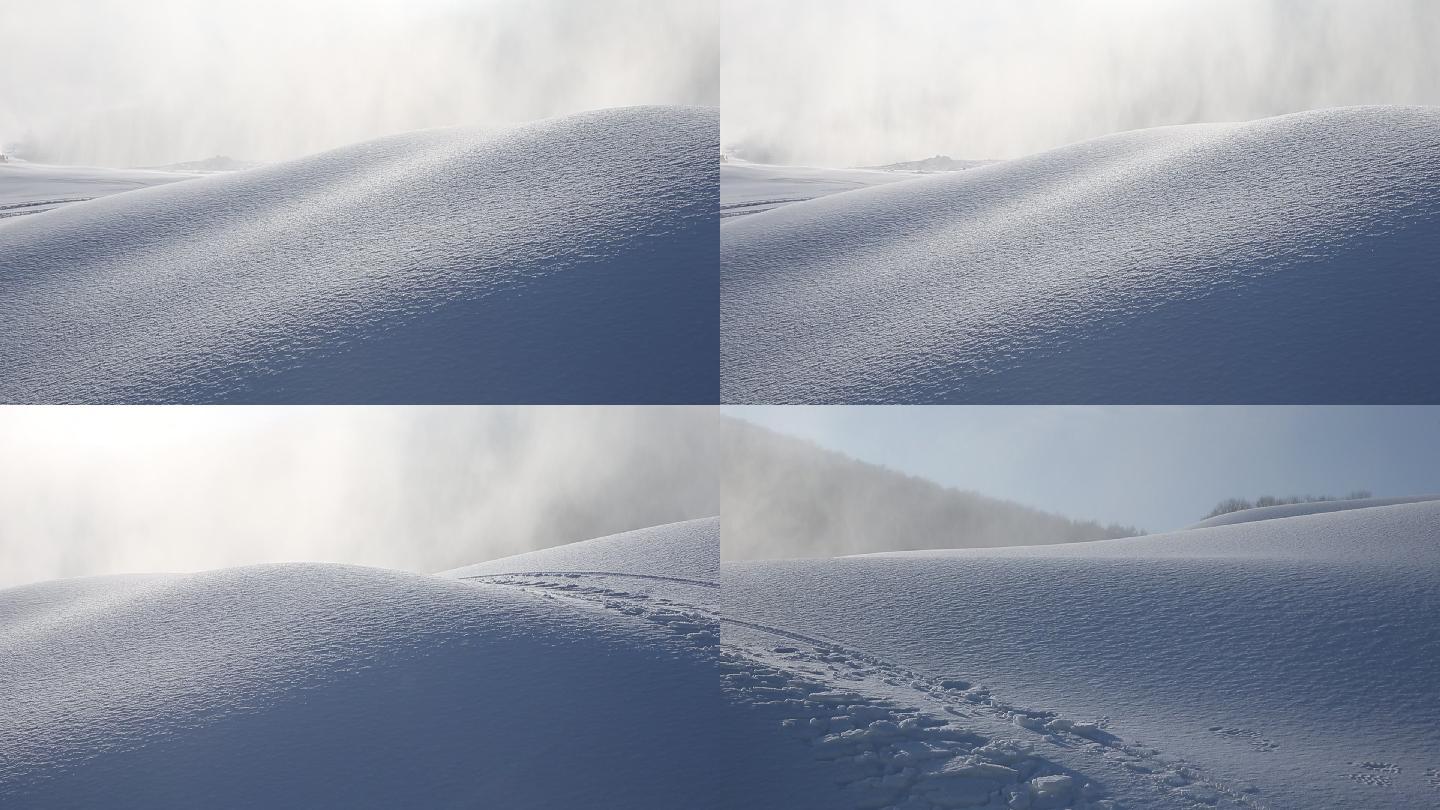 滑雪场雪造雪机造雪