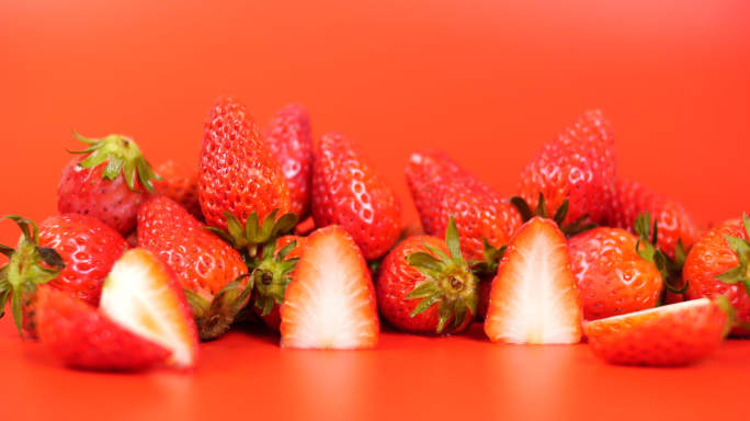 草莓-新鲜草莓-草莓节-牛奶草莓草莓特写