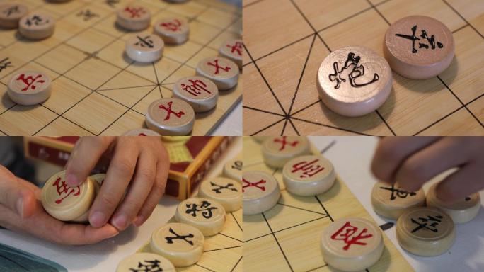 4K原创高清实拍下象棋娱乐楚河汉界