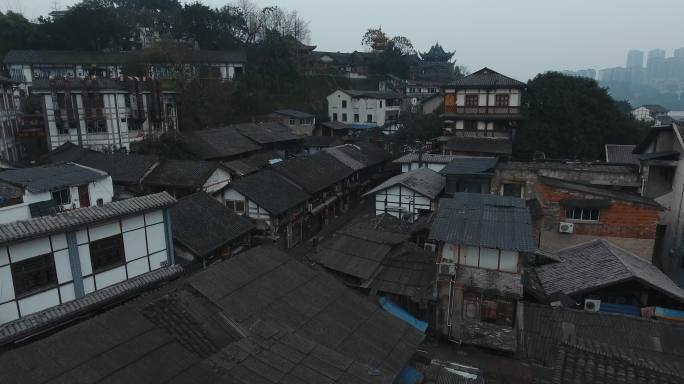 垫江城市航拍空镜