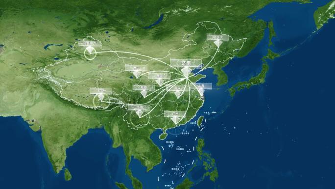 【原创】4K济南简洁地图辐射全国全世界