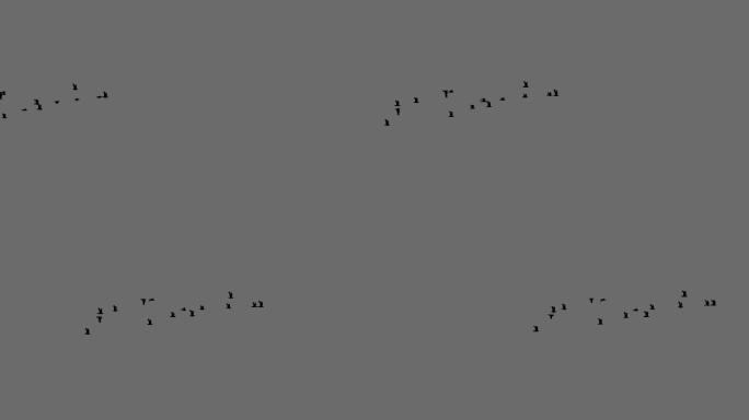 4K一群黑色的小鸟燕子飞过
