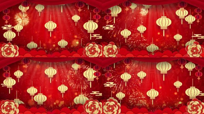 春节序曲大红灯笼背景