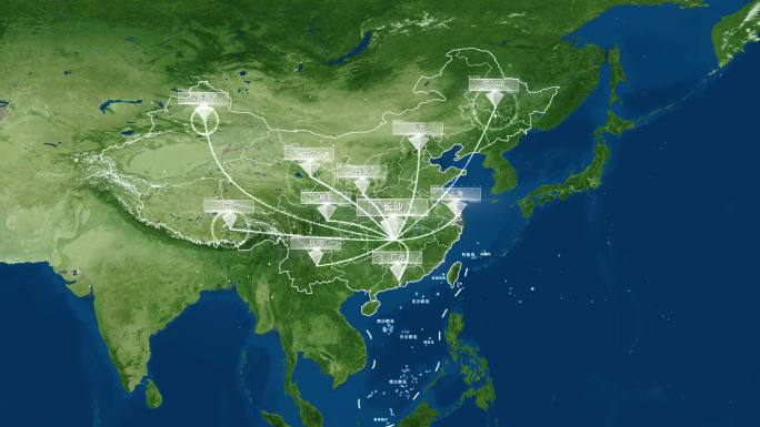 【原创】4K长沙简洁地图辐射全国全世界