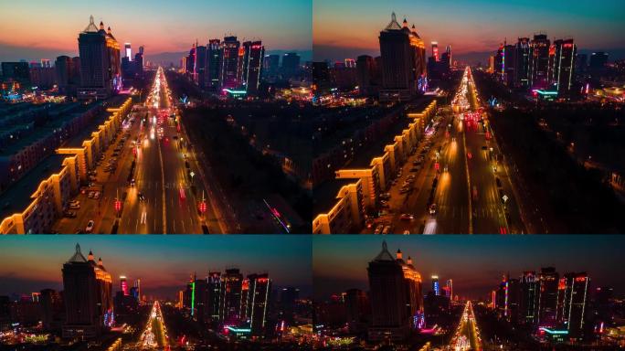 宁夏银川北京路夜景延时摄影1