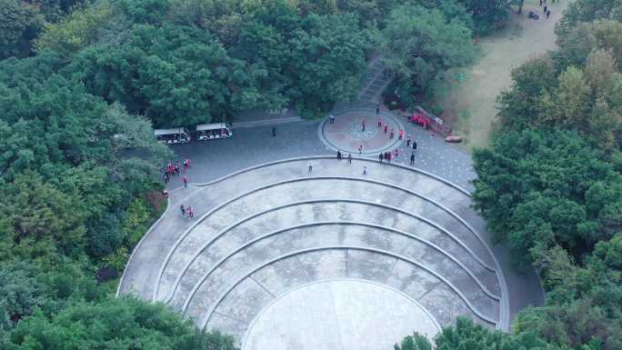 航拍桂林訾洲公园著名景区景点4k最新