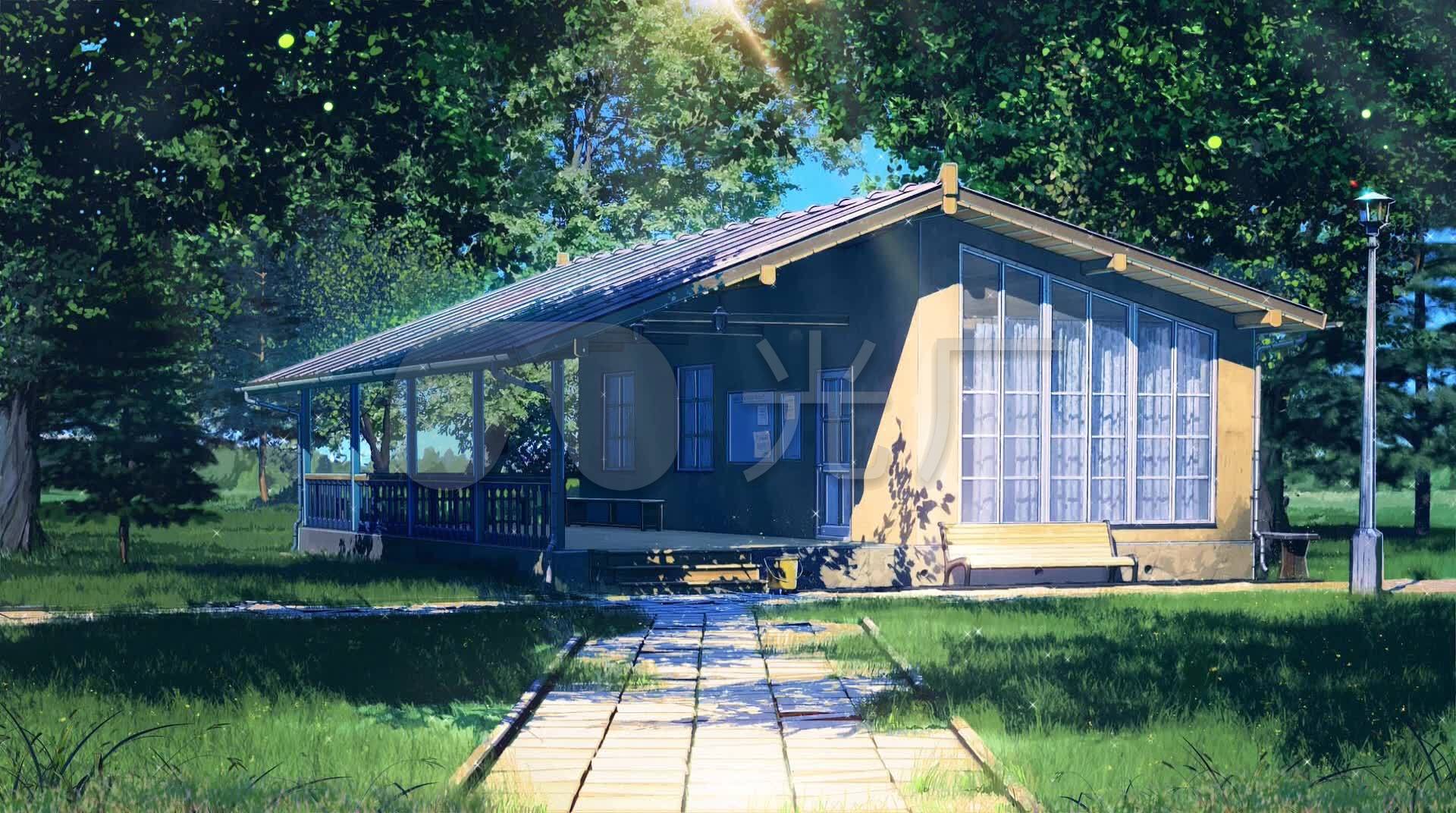 動漫林中小屋場景