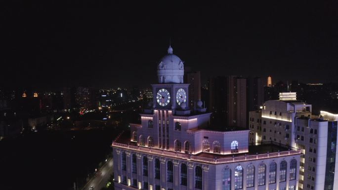 郑州正弘城城市风光航拍夜景