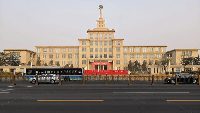 北京长安街军博车流延时摄影