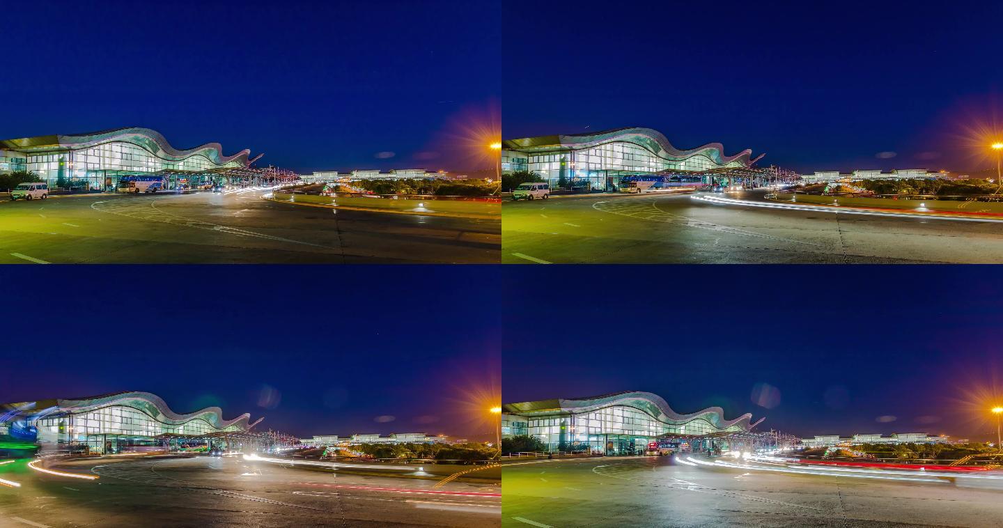 杭州萧山机场出发航站楼天桥车流
