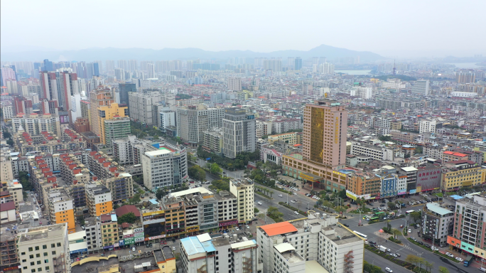 【4K】河源市建设大道航拍