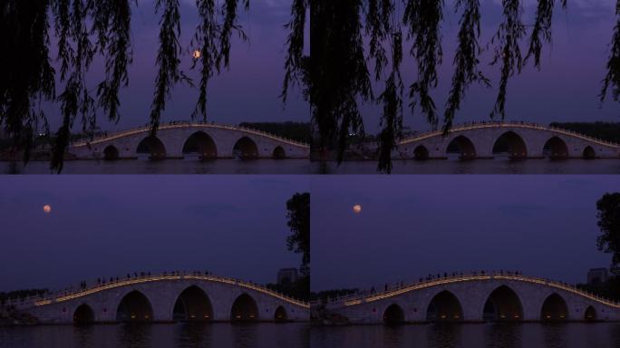 北京玉渊潭月夜