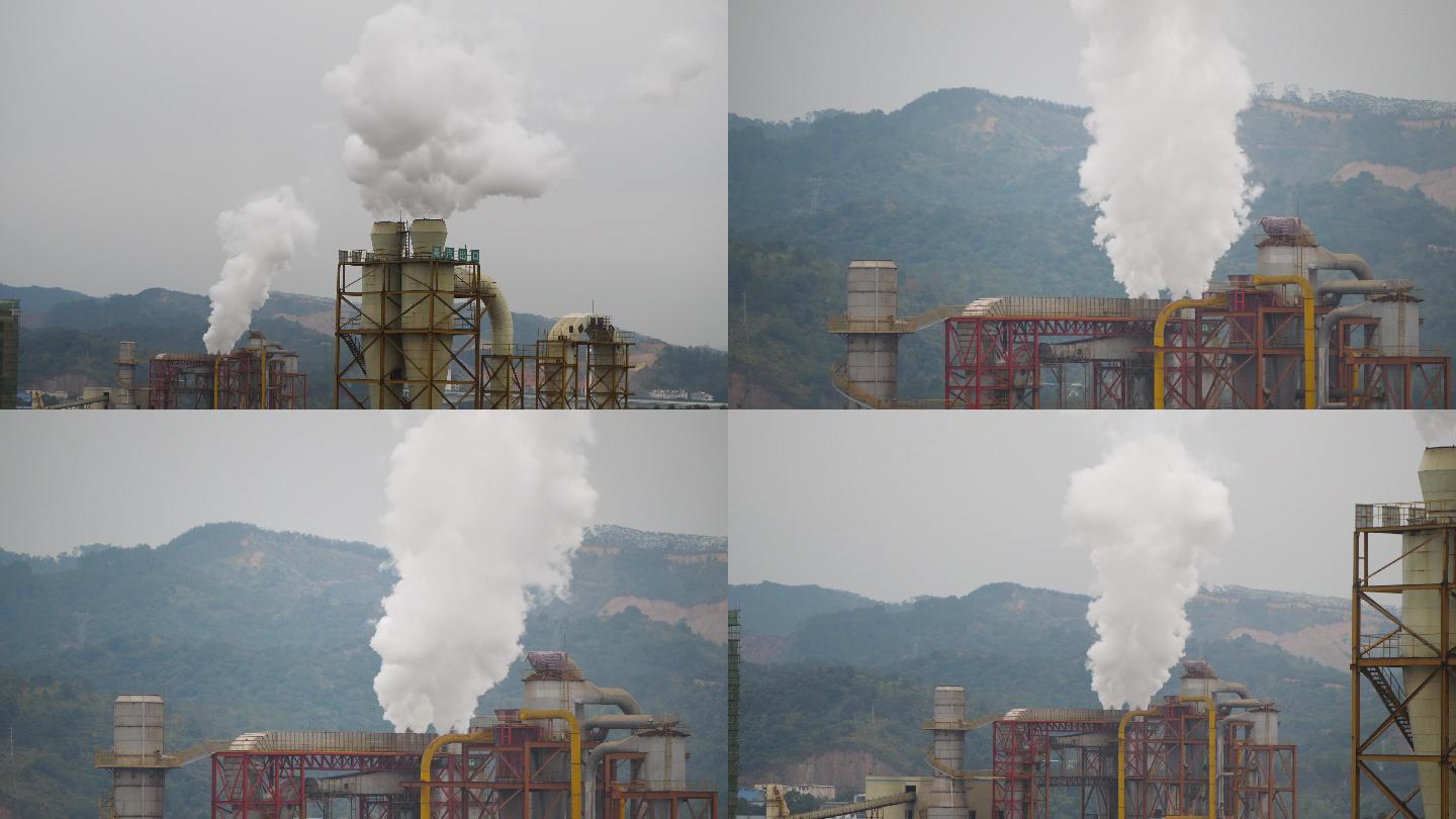 工厂白烟排放