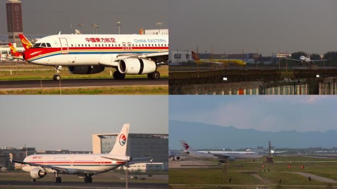 首都机场中国东方航空飞机起降
