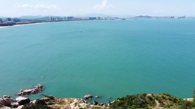 航拍环海公路海洋大海山路岛屿