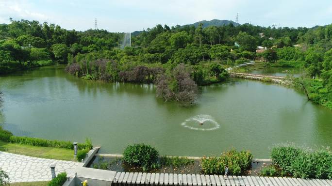 珠海香山湖公园栈道网红打卡点