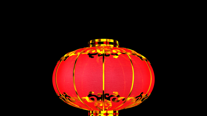 4K新年灯笼无缝循环中国传统节日灯笼