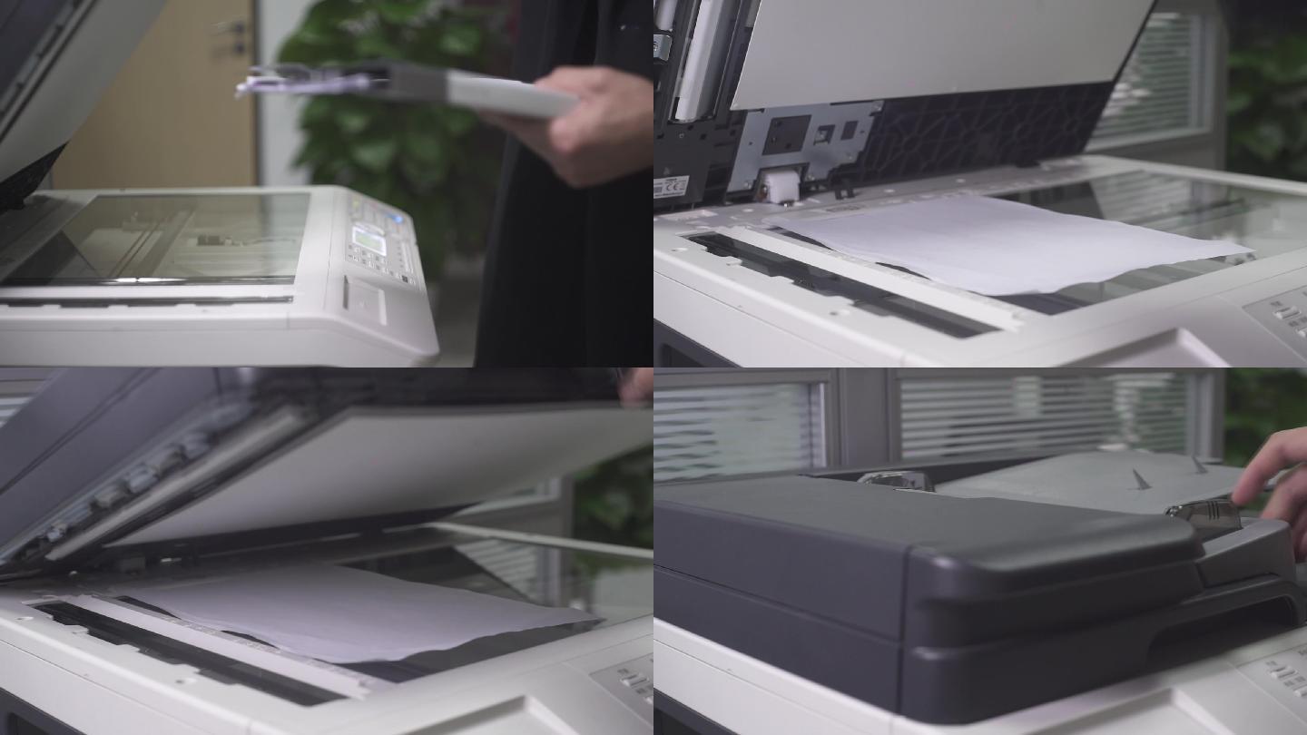 打印机开始打印步骤摆拍