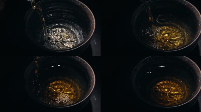 天目瓷黑釉茶盏光影传统手工贡品