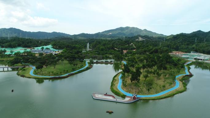 珠海香山湖公园栈道网红打卡点