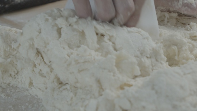 和面团揉面粉高速拍摄做包子做馒头做面食