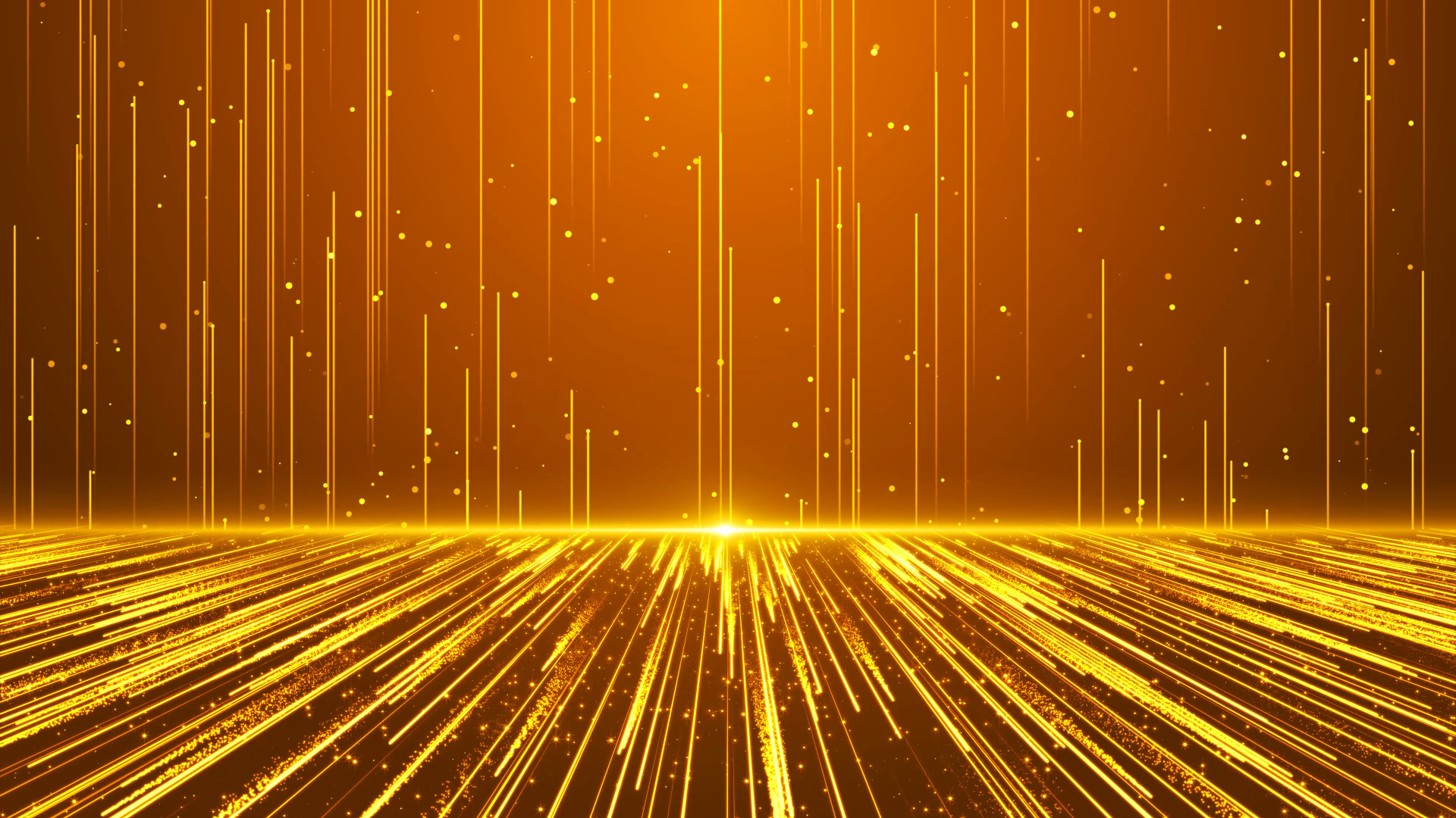 4k金色震撼大气粒子光线舞台背景