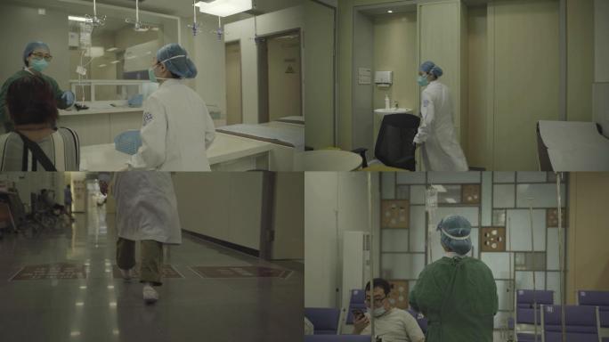 医生脚步背影医院护士病人看病