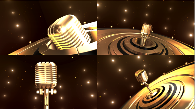 大气金色E3D音乐盛典片头AE模板