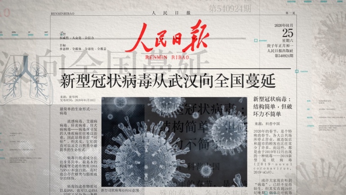 【原创】武汉疫情冠状病毒新闻报道AE模板