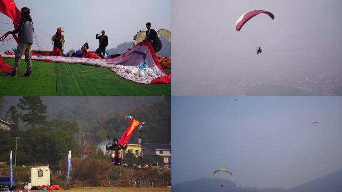 4K彩妆滑翔伞飞行表演赛