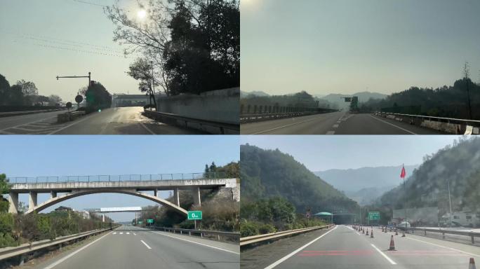 安江洪江高速路行驶随车拍摄