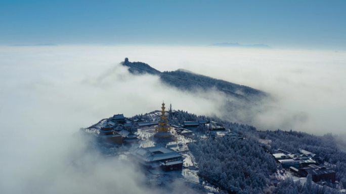 冬日峨眉山航拍（调色）